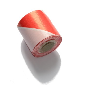 Taśma ostrzegawcza biało-czerwona 80mm 100m bez kleju