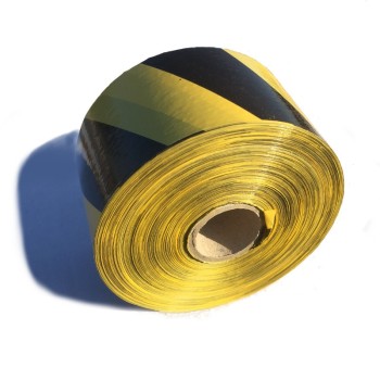 Taśma żółto czarna 80 mm / 500 m ogrodzeniowa