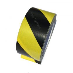 Taśma ostrzegawcza żółto czarna samoprzylepna 50mm/33m PVC150