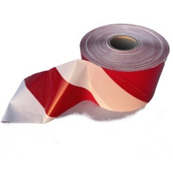 Taśma ostrzegawcza biało-czerwona 70mm-500m bez kleju PE