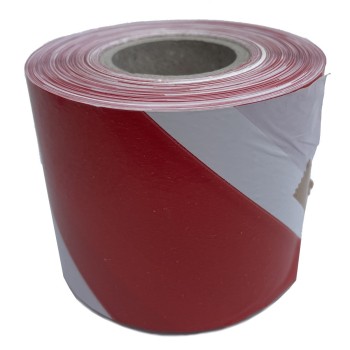 Taśma ostrzegawcza biało czerwona