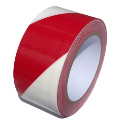 Taśma ostrzegawcza samoprzylepna biało-czerwona