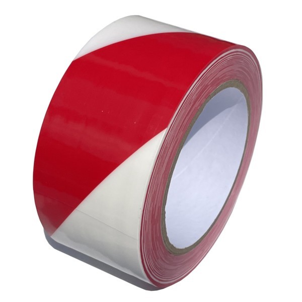 Taśma ostrzegawcza samoprzylepna biało-czerwona