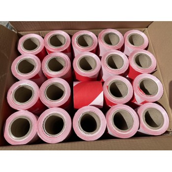 Taśma ostrzegawcza biało czerwona