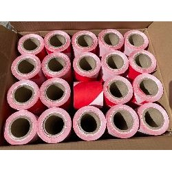 Taśma ostrzegawcza biało czerwona 200m 72 sztuki