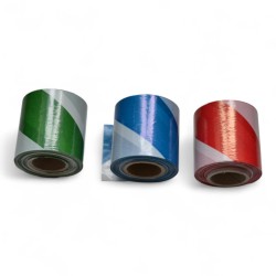 Taśma ostrzegawcza biało niebieska 70mm/100m