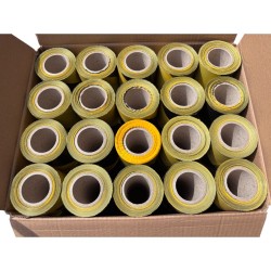 Taśma ostrzegawcza BHP żółto czarna, 60 sztuk