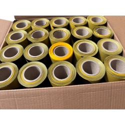 Taśma ostrzegawcza BHP żółto czarna, 60 sztuk