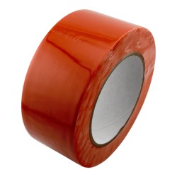 Taśma ostrzegawcza BHP do oznaczania podłóg pomarańczowa 50mm 3m